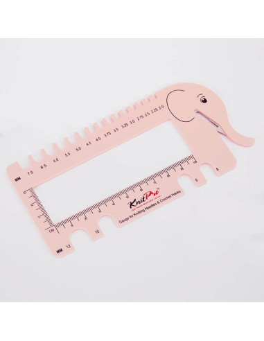 Misuratore multiuso per ferri e uncinetti - Blush